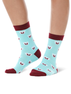 Printed Blue Socks