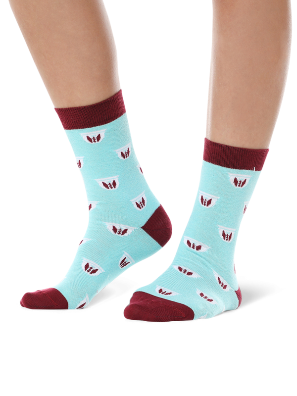 Printed Blue Socks