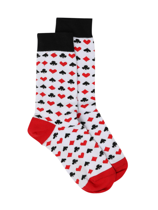 Printed White Socks