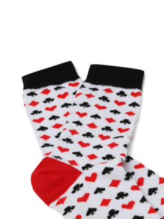 Printed White Socks