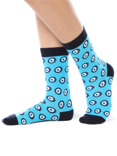Printed Blue Socks