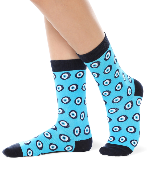 Printed Blue Socks