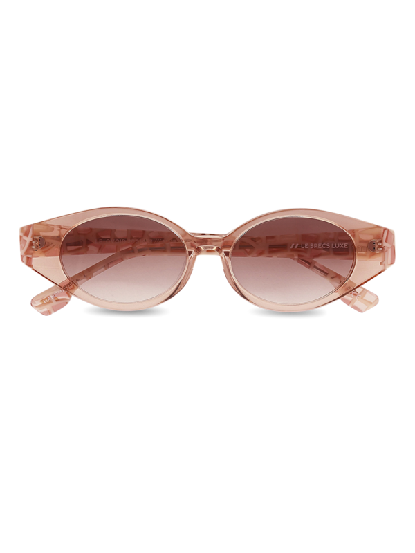 Blush Thick-Rimmed Sunglasses with Marble Effect