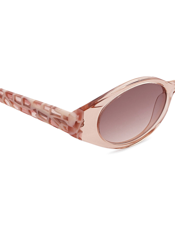 Blush Thick-Rimmed Sunglasses with Marble Effect