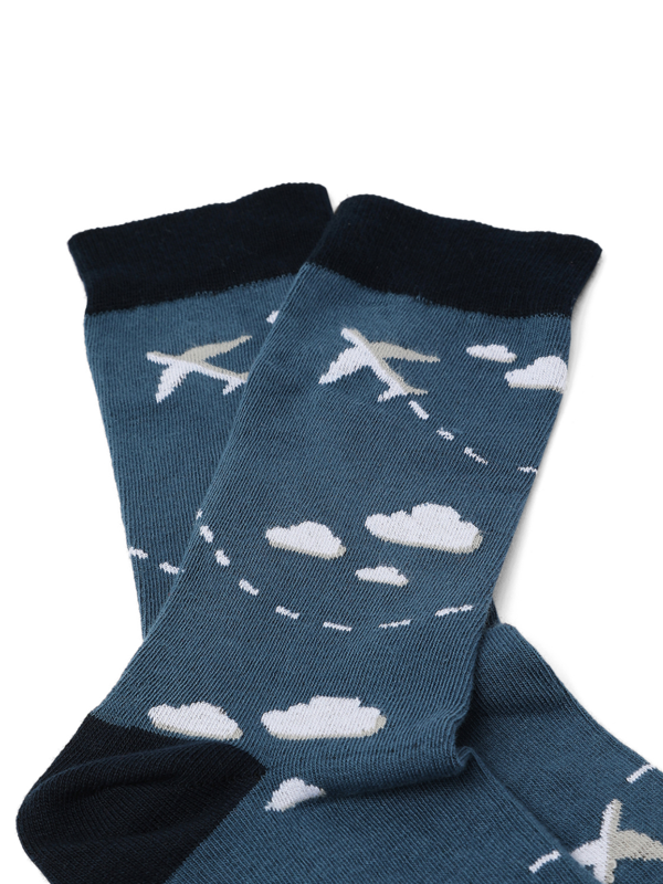 Blue Mid-calf Socks