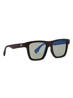 Thick-Rimmed Sunglasses with Light Blue Tinted Lenses
