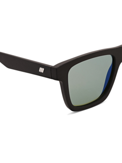 Thick-Rimmed Sunglasses with Light Blue Tinted Lenses