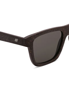 Thick-Rimmed Sunglasses with Grain Effect