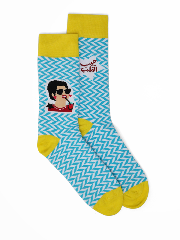 Printed Blue Socks