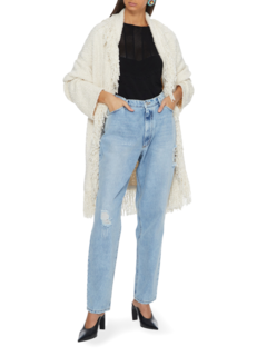Fringed white cardigan