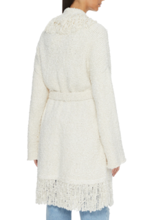 Fringed white cardigan