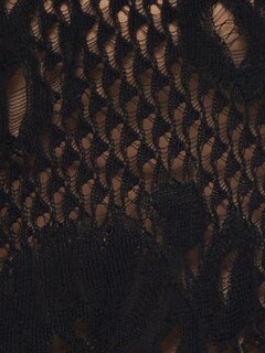 Black Lace Knit Long Top