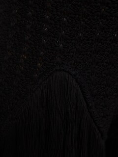 Black Short Skirt With Tassled Edges