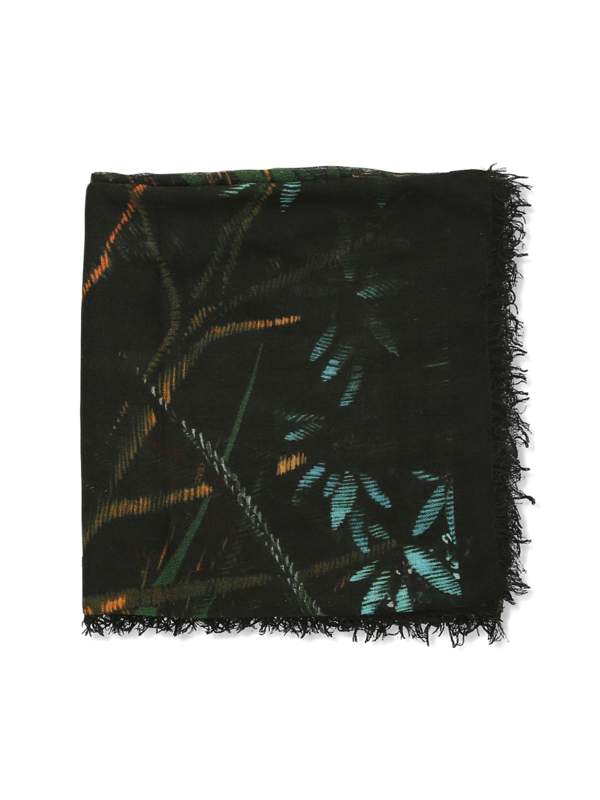 Black Monkey Jungle Print Scarf