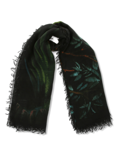 Black Monkey Jungle Print Scarf