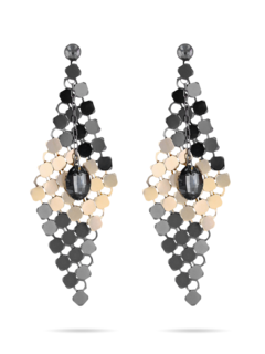 Gold and Gunmetal Leaf Earrings