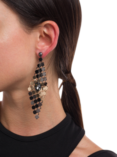 Gold and Gunmetal Leaf Earrings