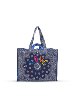 Maxi cabas navy indigo LOVE