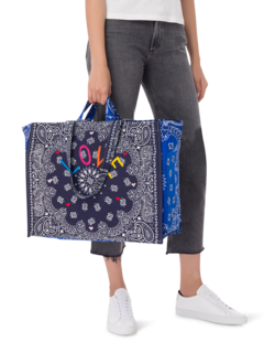 Maxi cabas navy indigo LOVE