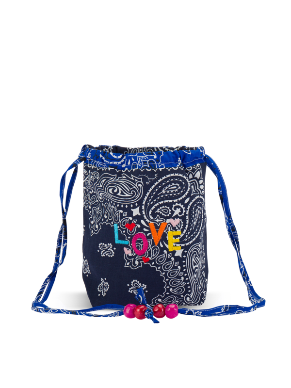 Mini bucket bag navy indigo LOVE