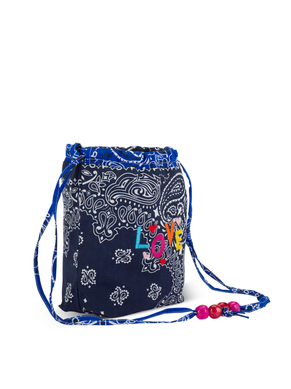 Mini bucket bag navy indigo LOVE