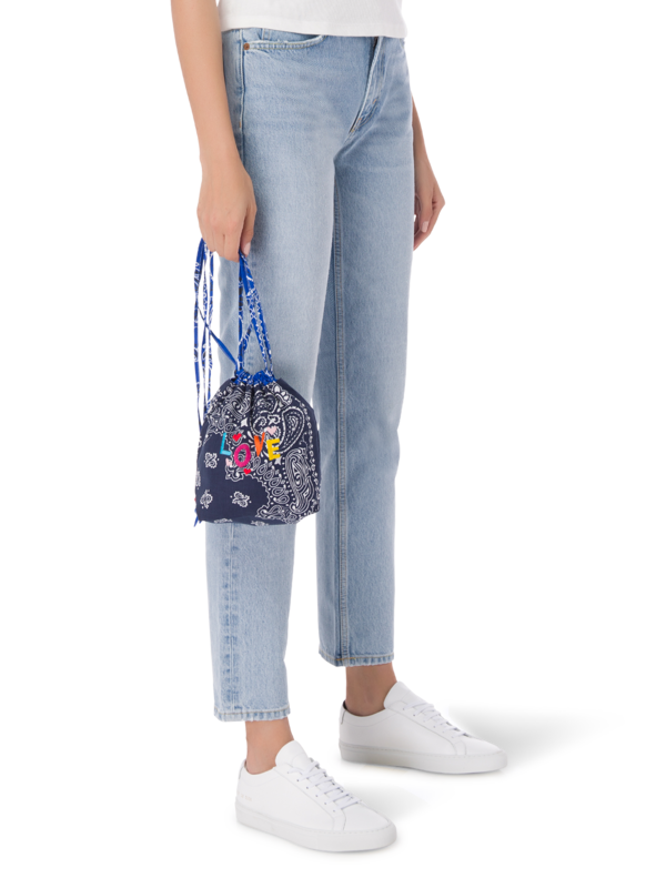 Mini bucket bag navy indigo LOVE