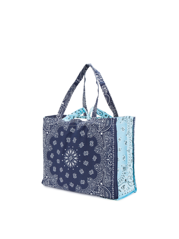 Maxi cabas navy pale blue LUCK