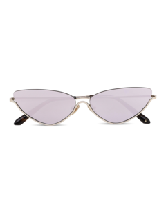 Gray Cruise Half Frame Cat-Eye Sunglasses