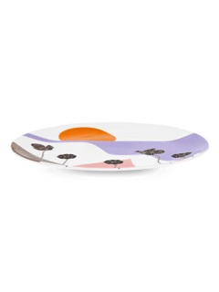 "I Left my Heart in Mexico" Sunset and Flowers Salad Plate