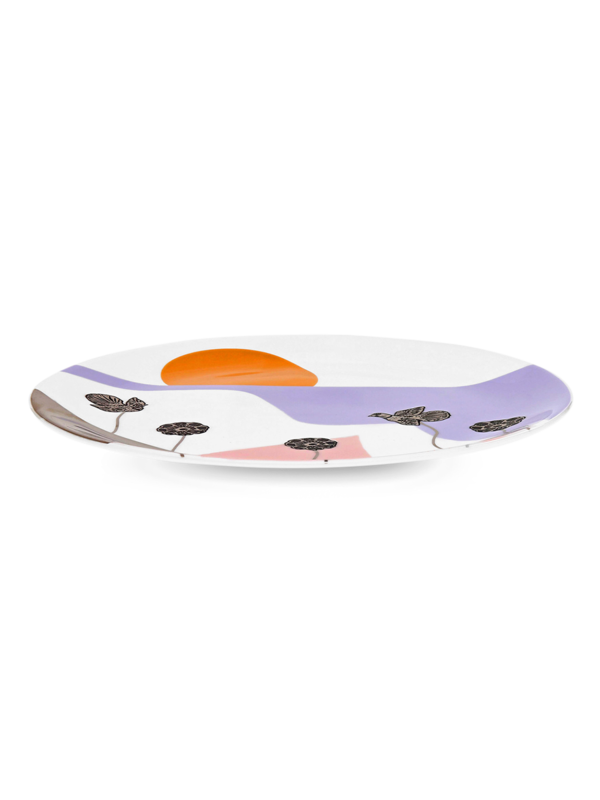 "I Left my Heart in Mexico" Sunset and Flowers Salad Plate