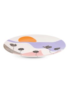 "I Left my Heart in Mexico" Sunset and Flowers Salad Plate
