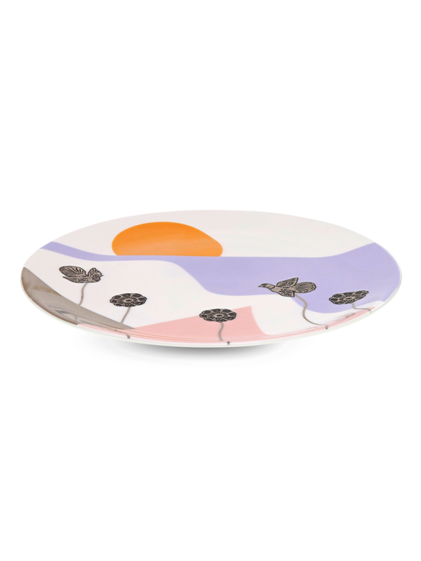 "I Left my Heart in Mexico" Sunset and Flowers Salad Plate