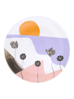 "I Left my Heart in Mexico" Sunset and Flowers Salad Plate