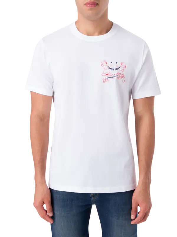 تيشرت بطبعة عبارة "Happy International"