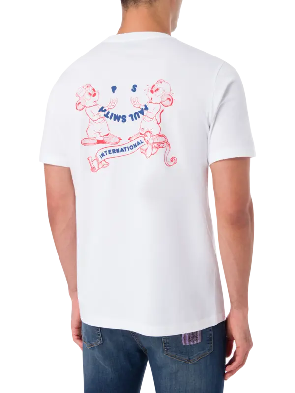 تيشرت بطبعة عبارة "Happy International"