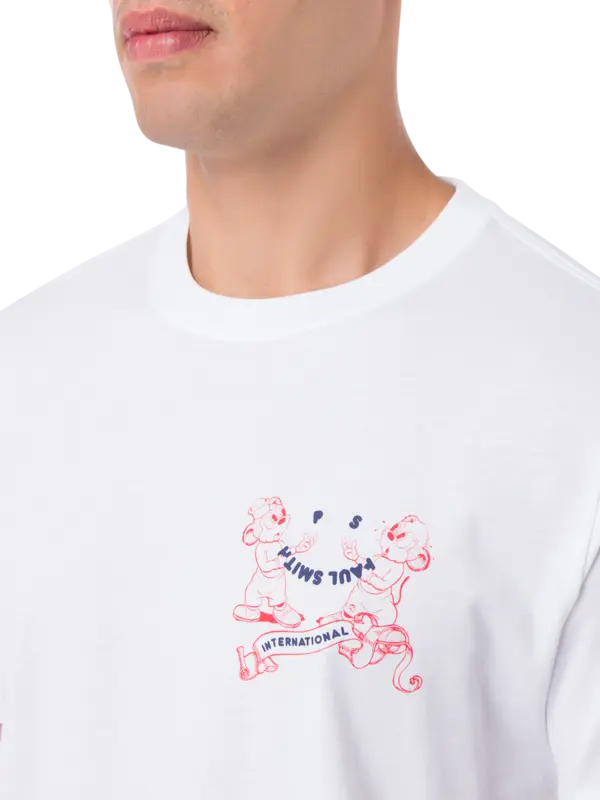 تيشرت بطبعة عبارة "Happy International"