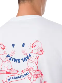 تيشرت بطبعة عبارة "Happy International"