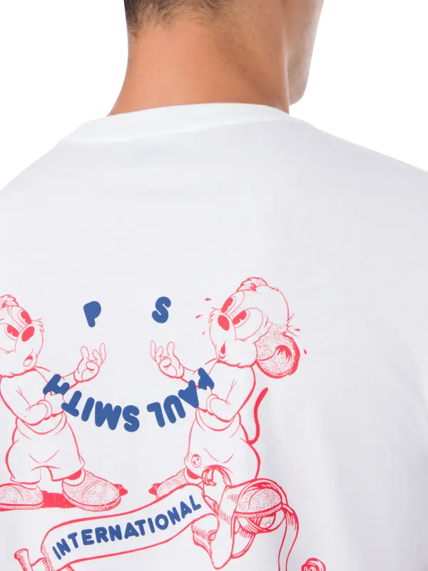 تيشرت بطبعة عبارة "Happy International"