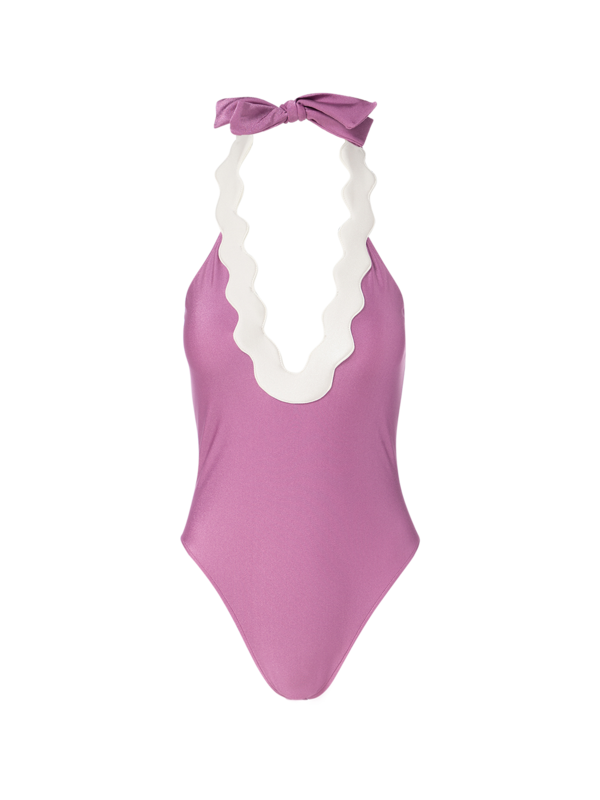 MOVES HIGH LEG HALTERNECK SWIMSUIT