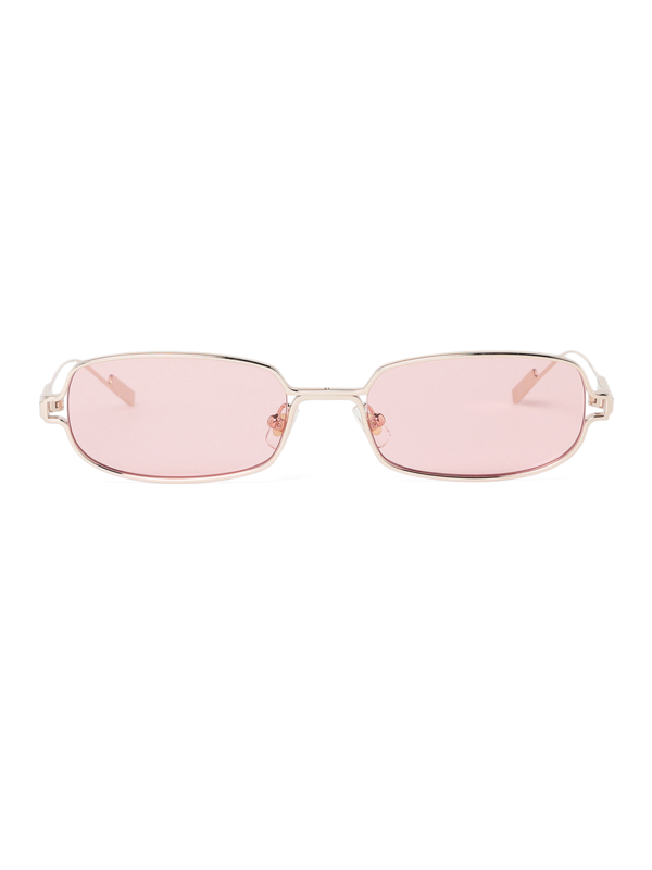 Rectangular Pink Gradie Small Sunglasses