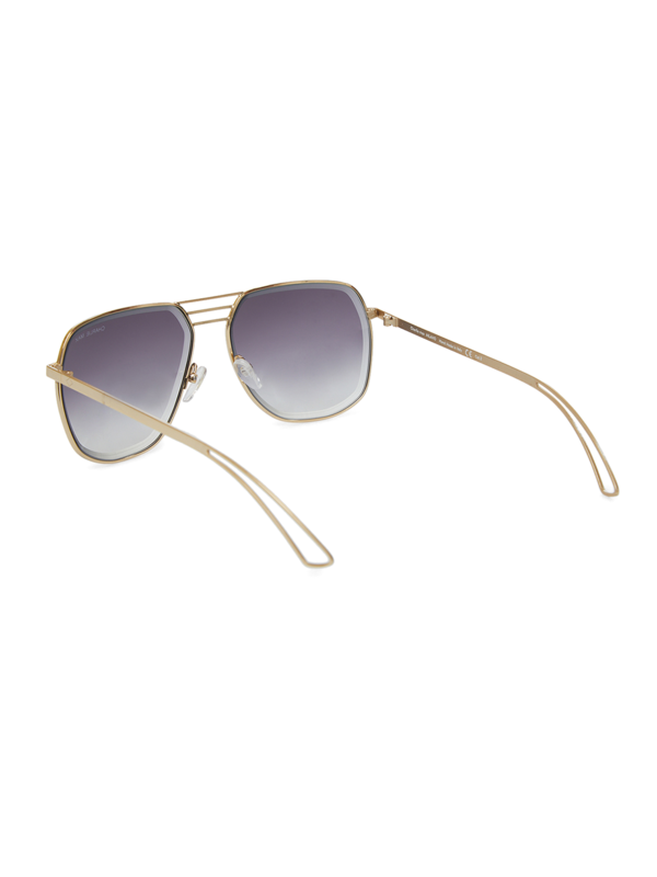 Gold/Grey Square Aviator Sunglasses