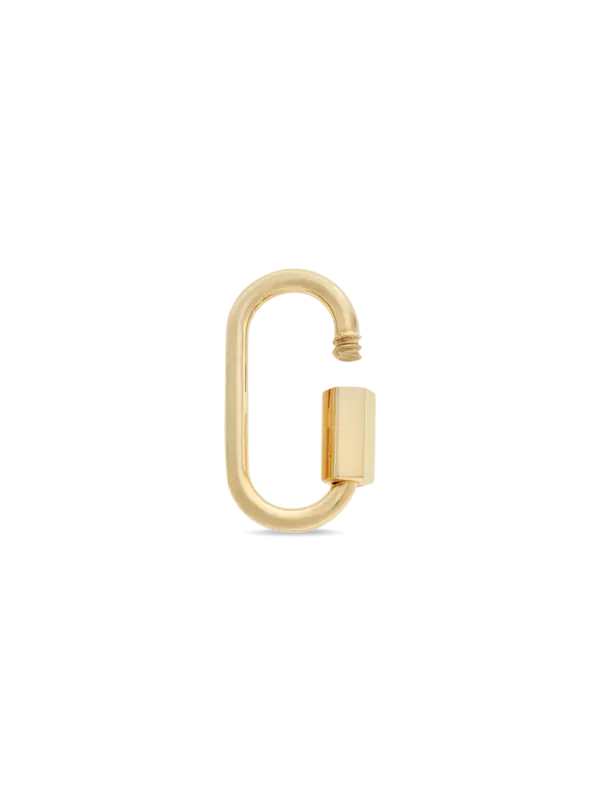 حلية بتصميم قفل من الذهب الأصفر