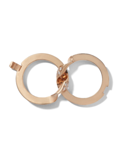 خاتم ديمي متوسط الحجم مرصع عيار 14 قيراطا