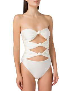 Strapless Swimsuit With Triple Knot