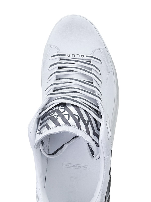 Low-Top Sneakers with Chipped Paint Effect