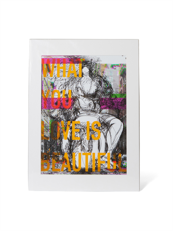 WHAT YOU LOVE IS BEAUTIFUL - Woman on The Queen Pouf Chair