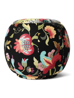 The Queen Pouf Chair : Designer Floral Canvas Top with Pop Art NYC Top