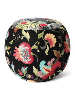 The Queen Pouf Chair : Designer Floral Canvas Top with Pop Art NYC Top
