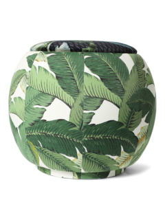 The Queen Pouf Chair : Banana Leaf with Spring It Floral Top