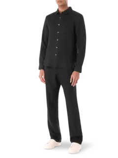 قميص ريفايزد من الكتان بأكمام طويلة